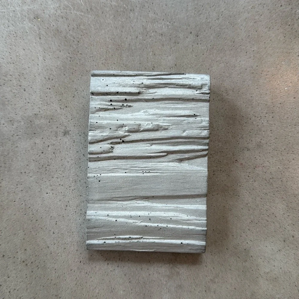Concrete grey soap dish